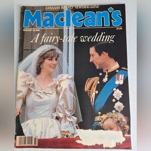Maclean's Magazine August 10 1981 Diana and Charles A Fairy-Tale Wedding Vtg